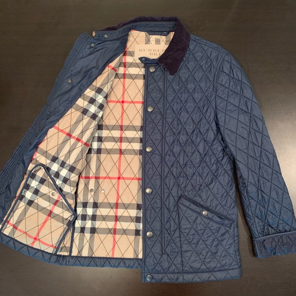 Burberry Brit Mens navy Quilted Jacket - Picture 3 of 7